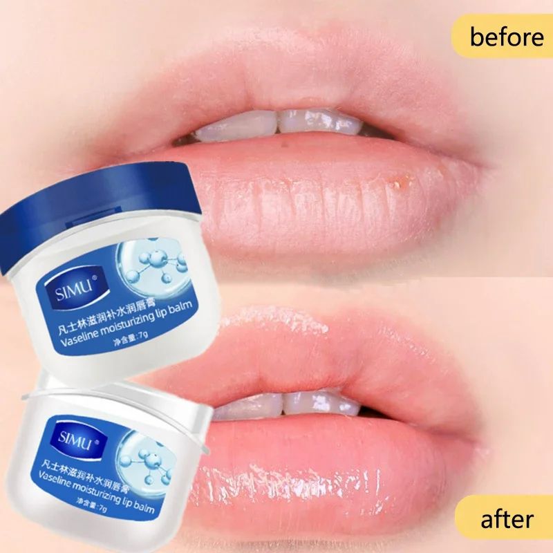 4PCS Vaseline Lip Balm Natural Plant Moisturizing Lip Mask Anti-Crack Lip Care Lip Petroleum Jelly Lip Balm Moisturizer Balm