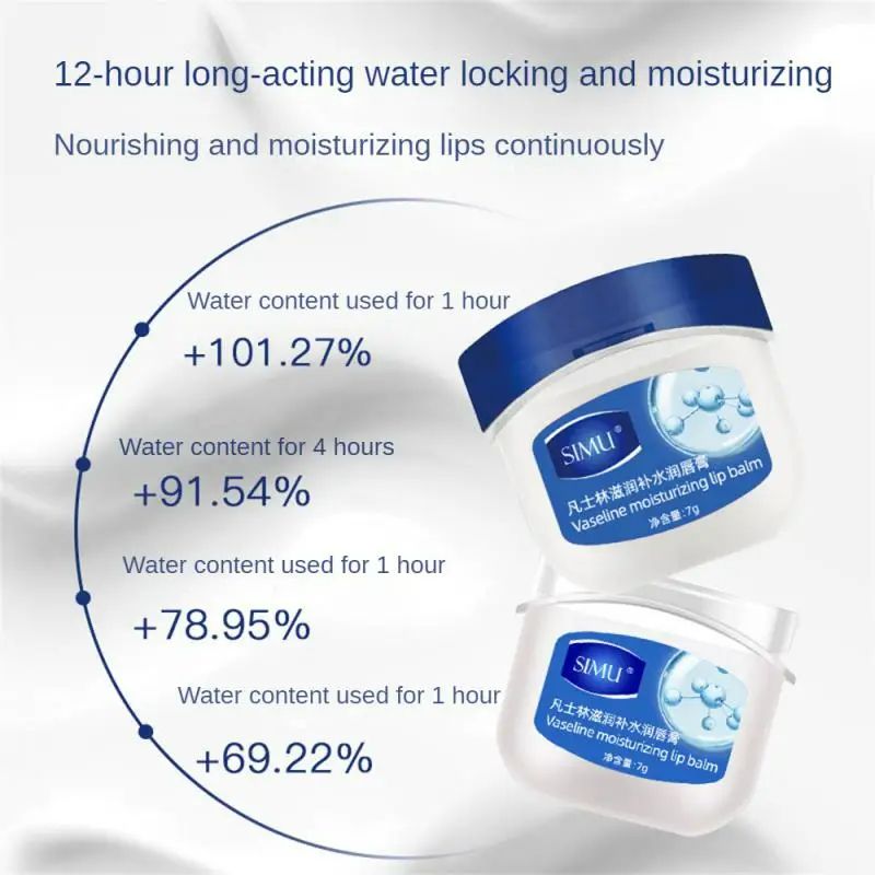 4PCS Vaseline Lip Balm Natural Plant Moisturizing Lip Mask Anti-Crack Lip Care Lip Petroleum Jelly Lip Balm Moisturizer Balm