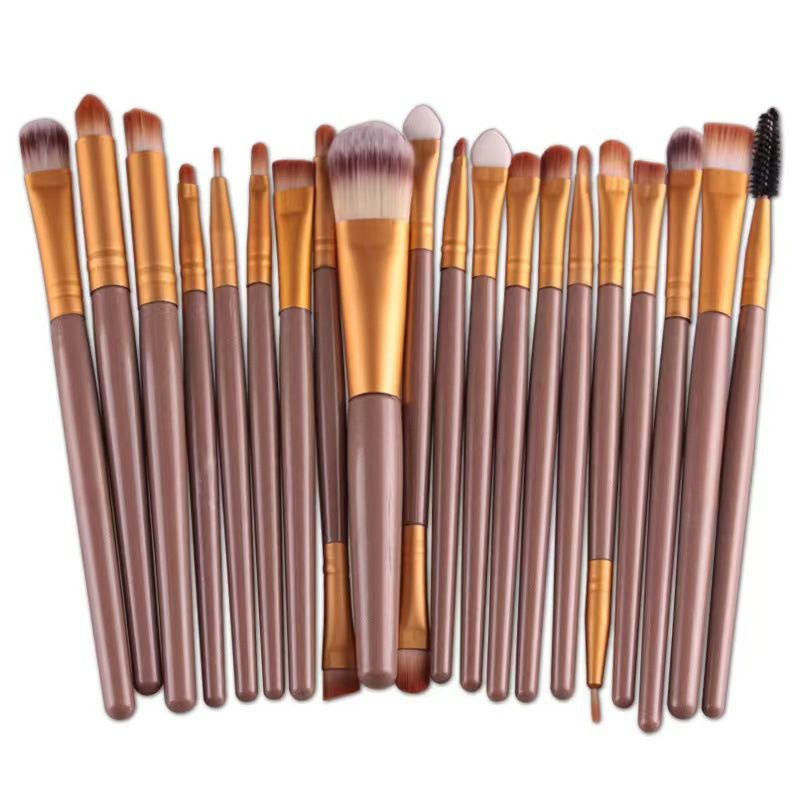 20 PCS Professional Makeup Brushes Set Foundation Eyebrow Eyeliner Blush Cosmetic Brushes Concealer Brushes Eye Shadow Blending Liner Make Up Brush Kit