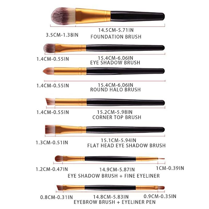 20 PCS Professional Makeup Brushes Set Foundation Eyebrow Eyeliner Blush Cosmetic Brushes Concealer Brushes Eye Shadow Blending Liner Make Up Brush Kit