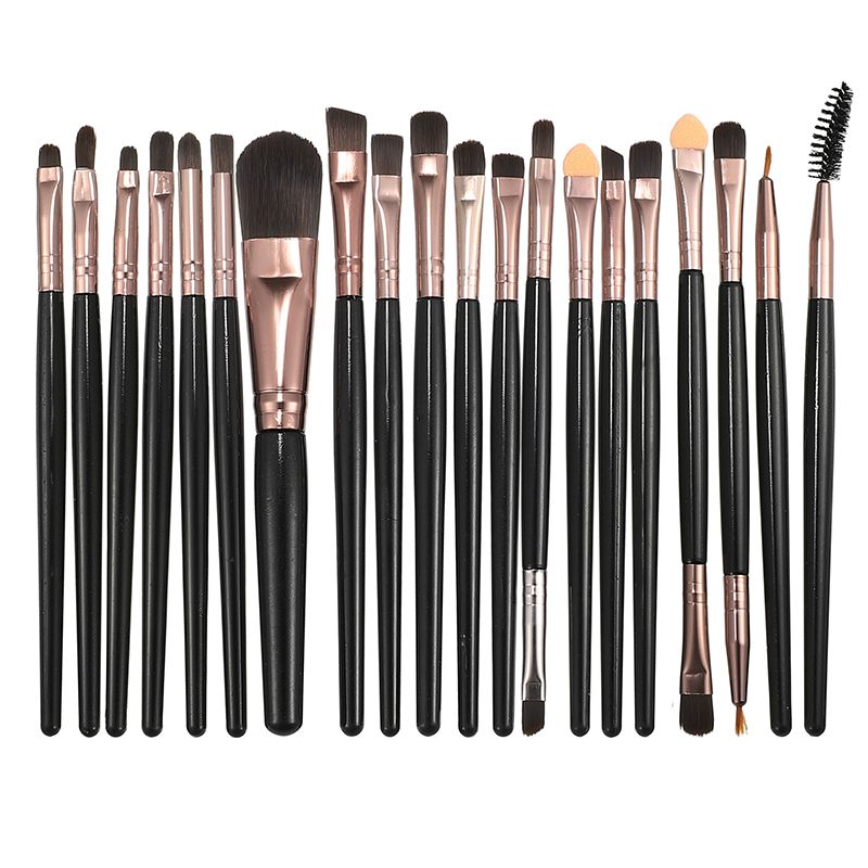 20 PCS Professional Makeup Brushes Set Foundation Eyebrow Eyeliner Blush Cosmetic Brushes Concealer Brushes Eye Shadow Blending Liner Make Up Brush Kit