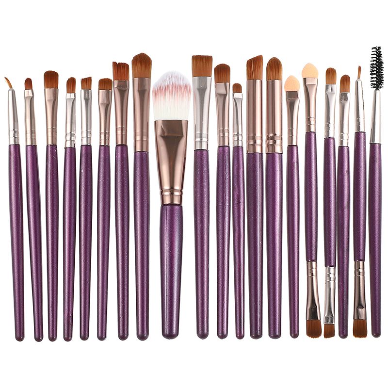 20 PCS Professional Makeup Brushes Set Foundation Eyebrow Eyeliner Blush Cosmetic Brushes Concealer Brushes Eye Shadow Blending Liner Make Up Brush Kit
