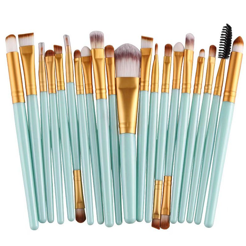 20 PCS Professional Makeup Brushes Set Foundation Eyebrow Eyeliner Blush Cosmetic Brushes Concealer Brushes Eye Shadow Blending Liner Make Up Brush Kit