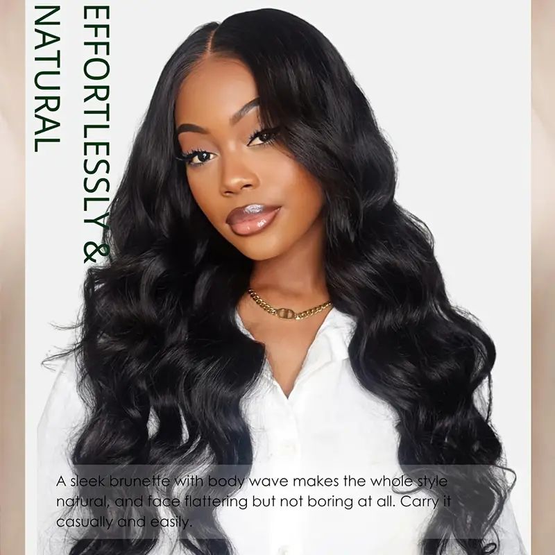 Glueless Women Wigs Human Hair Body Wave Wig Black Long Curly Ladies Hair For Women Gift