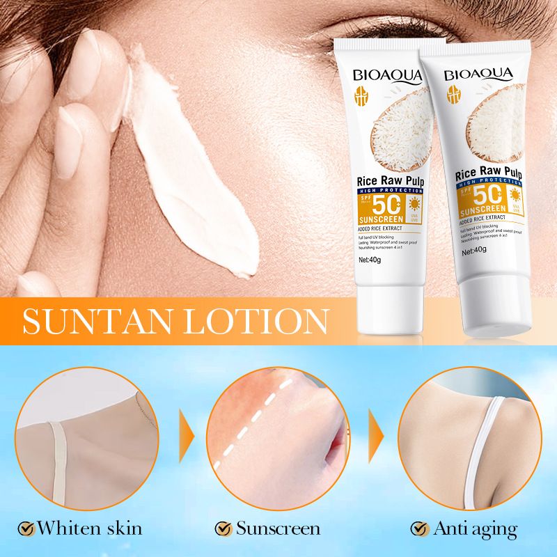 24pcs Rice Raw Pulp Brightening Moisturizing Deep Clean UV Blocking Skin Care Sets Facial Cleanser + Face Cram + Face Essence  + SPF50+ Sunscreen + 20pcs Sleep Masks
