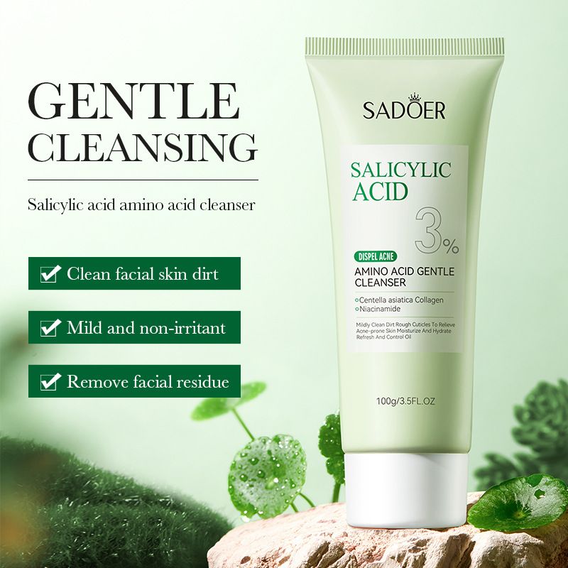 Salicylic Acid Facial Cleanser Face Wash Foam Face Cleanser Moisturizing Facial Cleansing Hydrating Skin Care