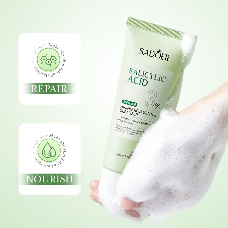 Salicylic Acid Facial Cleanser Face Wash Foam Face Cleanser Moisturizing Facial Cleansing Hydrating Skin Care
