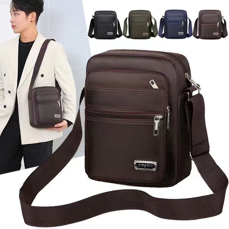 New Casual Large Capacity Multi layered Waterproof Shoulder Bag with Diagonal Straddle Bag for Men and Women Business Collection Wallet for Men's Shoulder Bag Valentine's Day Gift