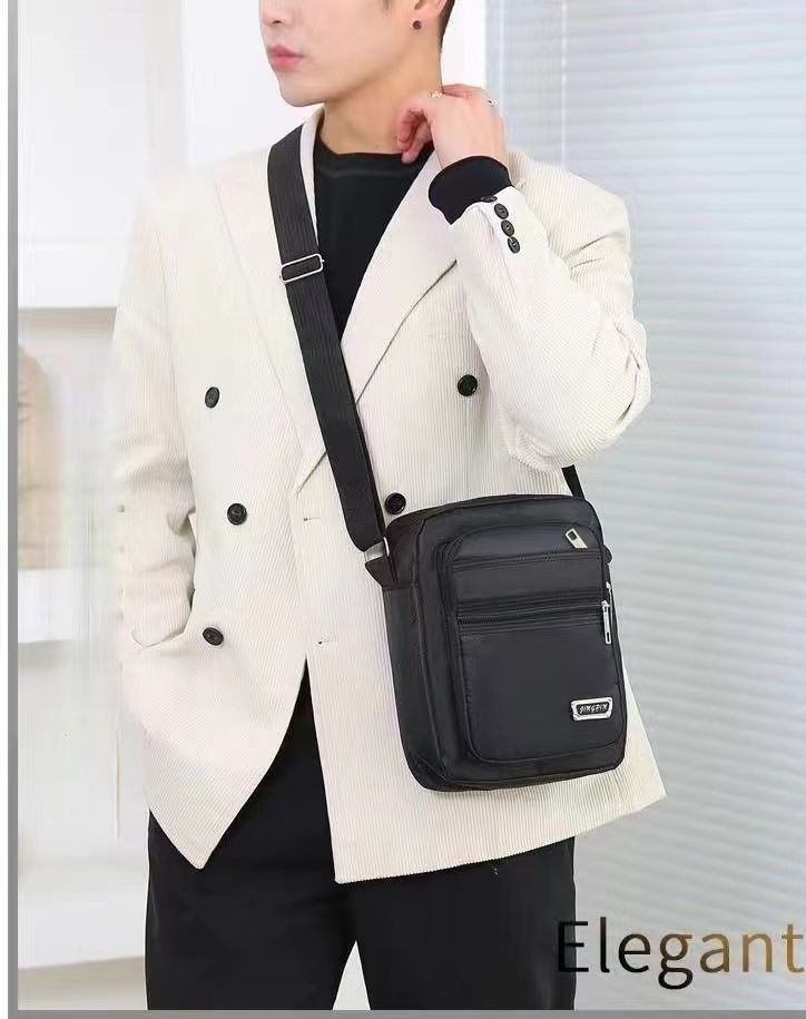 New Casual Large Capacity Multi layered Waterproof Shoulder Bag with Diagonal Straddle Bag for Men and Women Business Collection Wallet for Men's Shoulder Bag Valentine's Day Gift