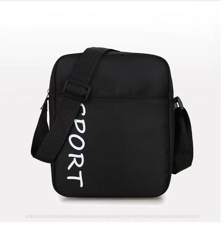 New Men's Large Capacity Shoulder Bag Crossbody Bag Waterproof Classic Black Small Square Bag