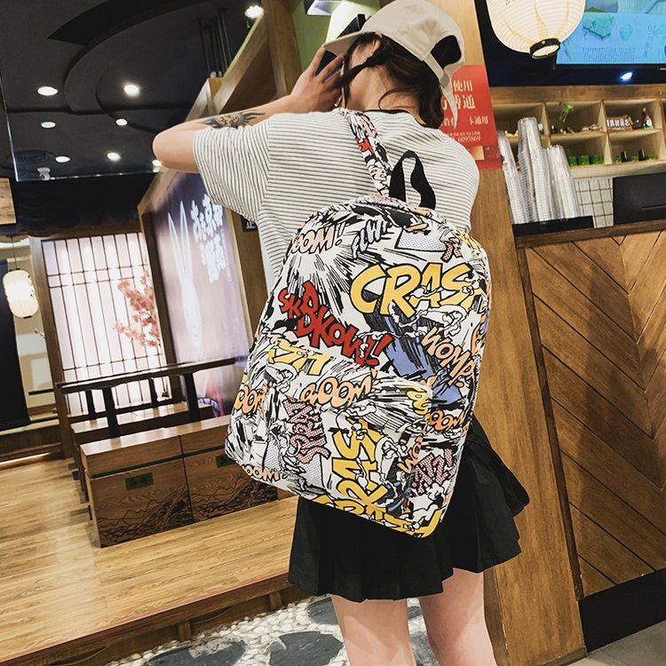 Men's and women's backpacks, leisure travel backpacks, canvas bags, lightweight primary and secondary school students, large capacity backpacks, personalized