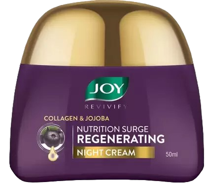 Joy COLLAGEN & JOJOBA  Face Night Cream. Moisturizes, Prevent premature aging, Removes Wrinkles, Renews, Repairs damaged skin, Firms & Tightens, Rejuvenates, Replenishes, Improves skin texture & tone
