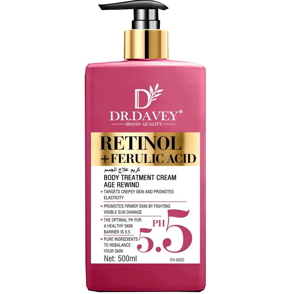 Dr Davey AGE Rewind RETINOL Body Lotion. Prevent skin sagging, Moisturizes, Anti-Aging, Firms, Moisturizes, Removes Wrinkles, Fine Lines, Is Age Deying & Fights Visible sun damage