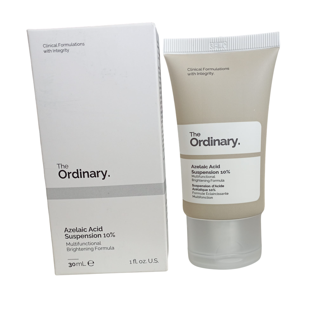 THE Ordinary Azelaic Acid Suspension 10% Face Cream. Brightens, Evens the skin tone, Moisturizes, Improves skin texture, Removes skin dullness & Redness.