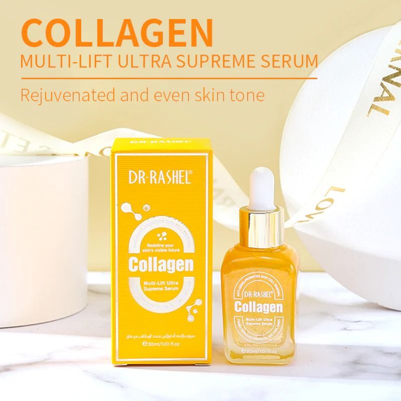 DR RASHEL Collagen Multi-Lift Ultra Anti-Aging Supreme Face Serum 30ml. Removes Wrinkles, Lifts, Firms, Moisturizes, Renews the skin, Smooths & makes skin young.