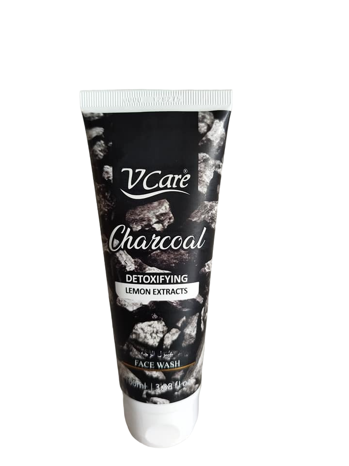V Care CHARCOAL & LEMON Detoxifying Face Wash. Removes Impurities, Reduce BLACKHEADS,  Detoxifies, Brightens, Gently Exfoliates, Cleanses excess oil and keeps your skin fresh, soft & healthy.