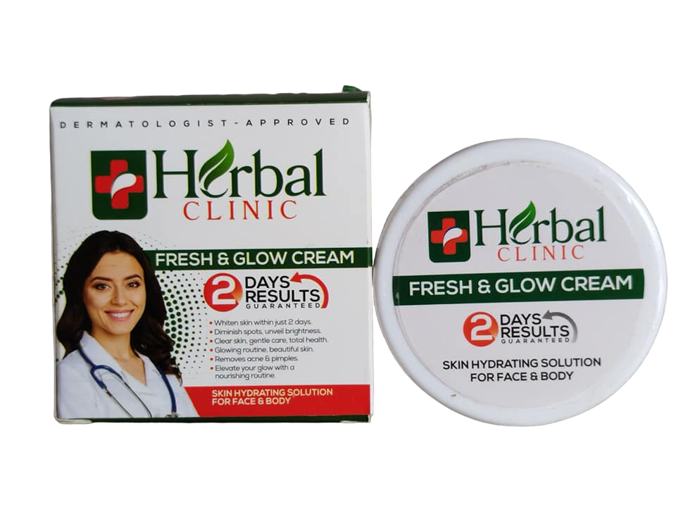 Herbal CLINIC  Face Cream. Removes Dark Knuckles, Brightens Dark Under Arms, Treats Pimples, Acne,  Whiten Dark Knees, Fades Spots, Moisturizes, Evens, Glows, Beautifies, Brightens and Unifies.