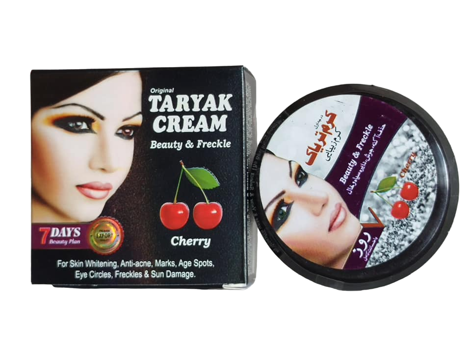 TARYAK Beauty Cream. Removes Freckles, Acne, Eye Circles, Marks, Dark Spots, Age Spots, Moisturizes, Evens, Hydrates, Smooths, Softens and Tones the skin.