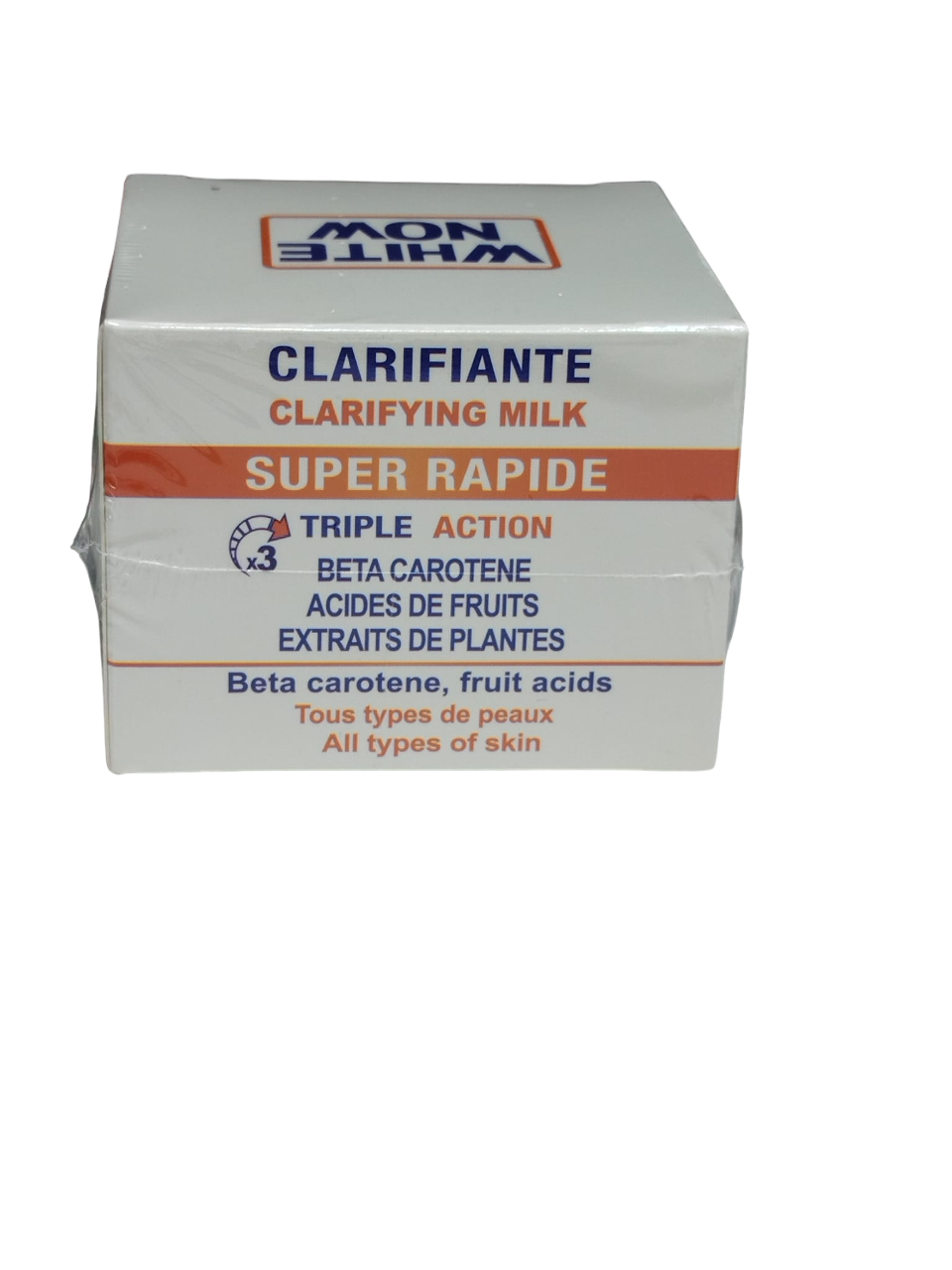 WHITE NOW Face Cream with Beta Carotene & Fruit Acids. Whitens, Reduce Blackheads, Wrinkles, Is Anti-Ageing, Removes Imperfections, Blemishes, Dark Spots, Makes skin Clear & Unifies the skin tone