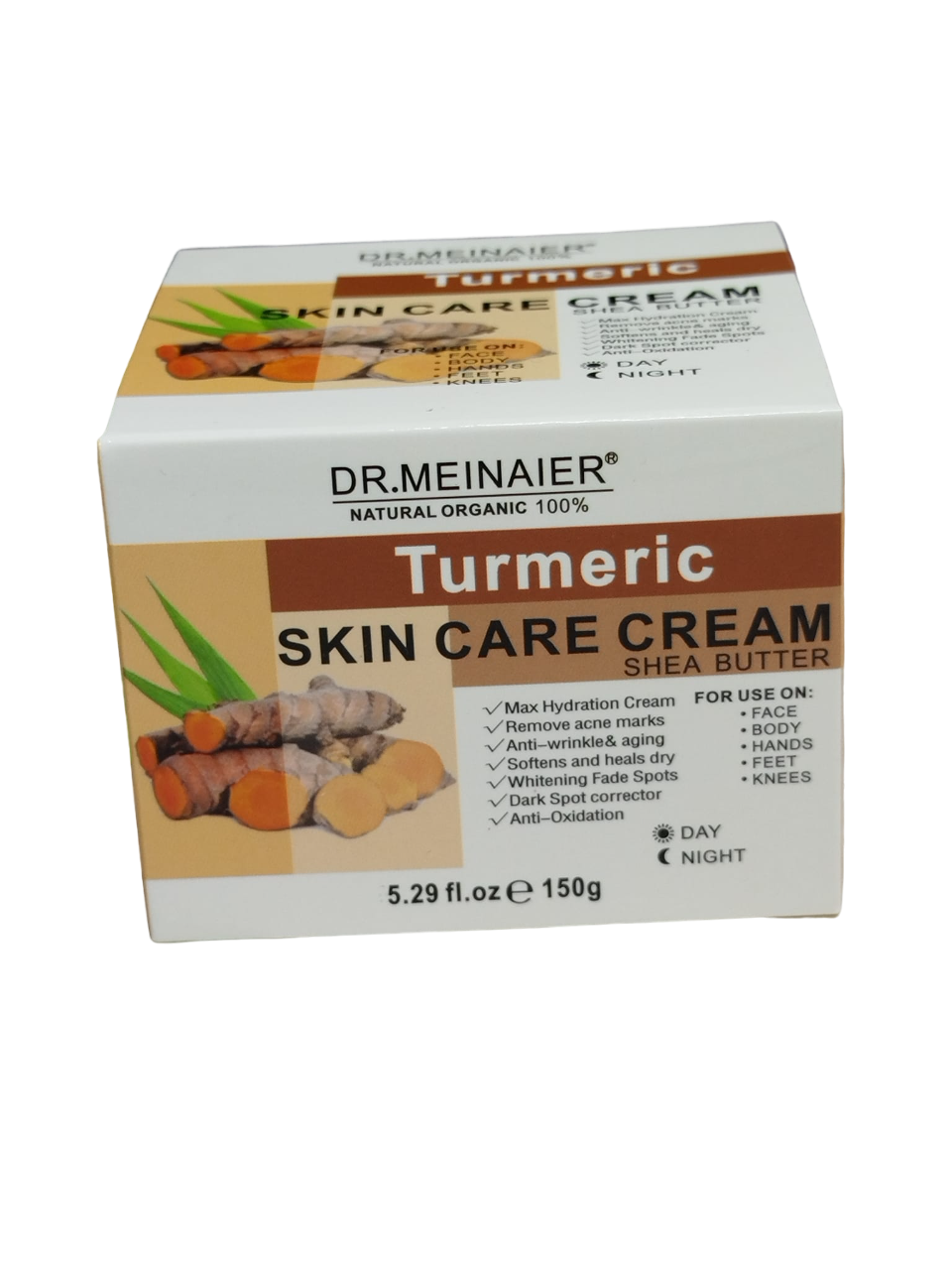 Dr Meinaier TURMERIC & Shea Butter Skin Care Face, Hand, Body, Knee & Feet Cream. Hydrates, Removes Acne Marks, Hyperpigmentations, Wrinkles, Dark Spots, Softens, Heal Dry skin, Slows Aging & Lightens