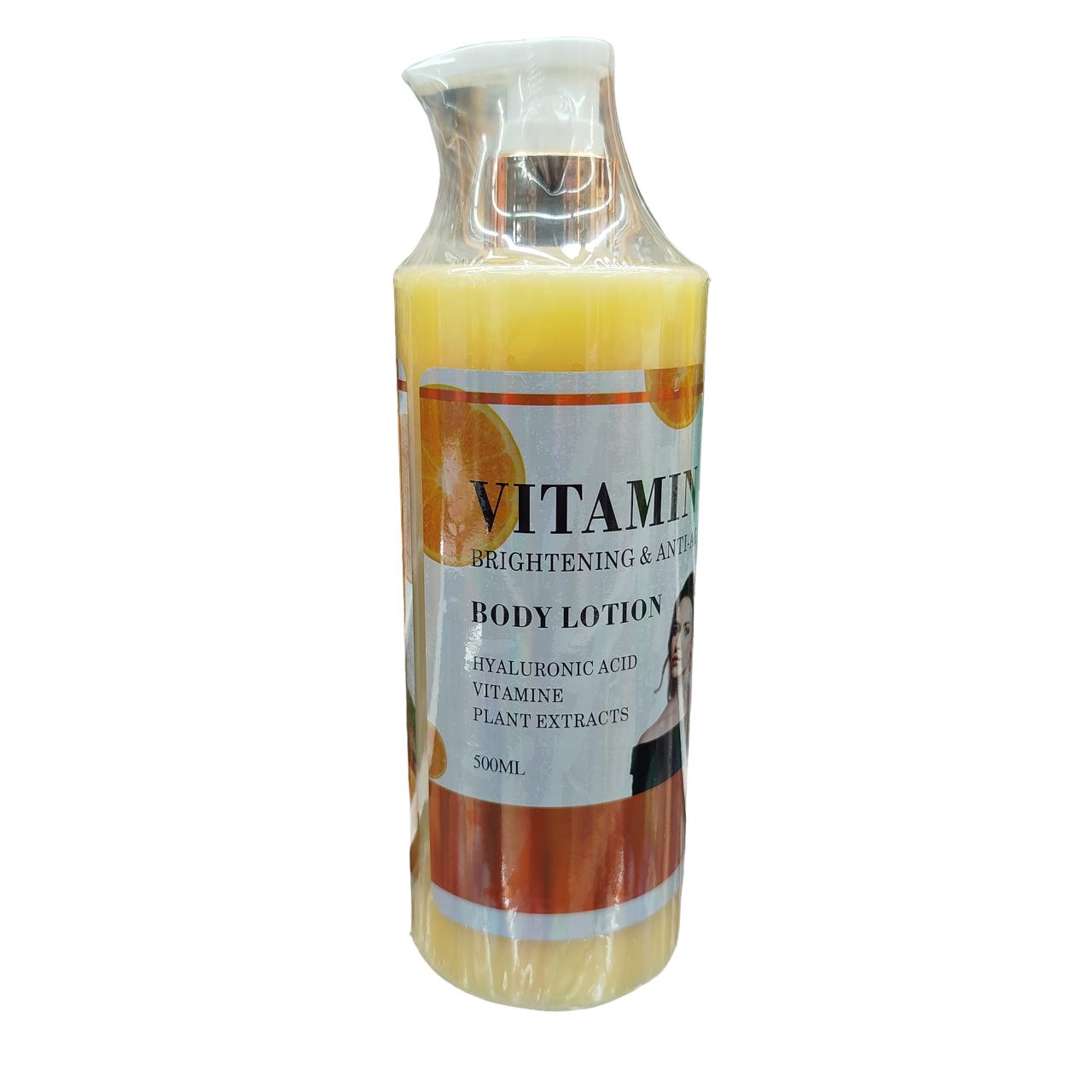 VITAMIN C Brightening & Anti-Aging Body Lotion with Hyaluronic Acid. Brightens, Slows skin aging, Softens, Smooths, Firms, Removes Wrinkles, Fine lines, Evens the skin tone, Repairs & Moisturizes.