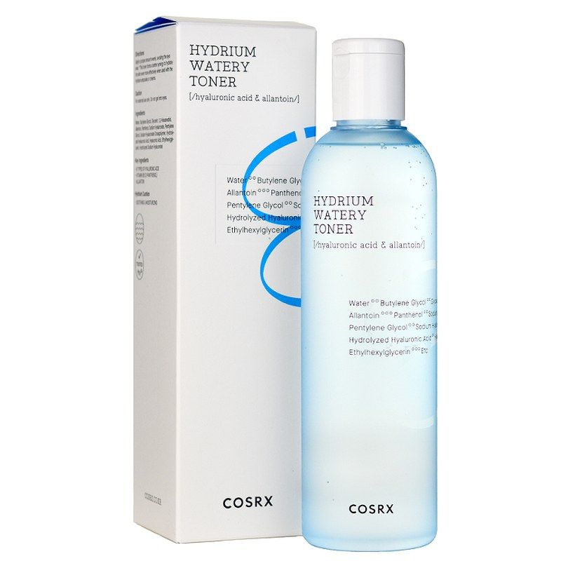 COSRX Hydrium Watery Toner with Hyaluronic Acid, Allantoin & Vit B5. Soothes, Hydrates, Nourishes, Purifies, Removes Blemishesd, Imperfections, Smooths, Softens & Moisturizes,