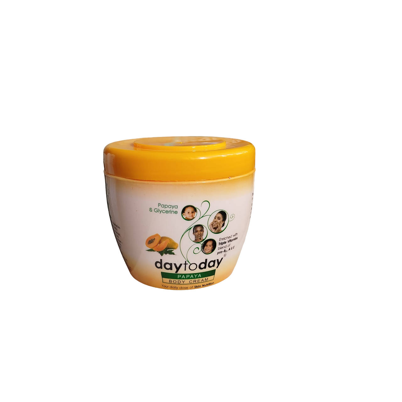Day to Day PAPAYA & Glycerin Body Cream. Moisturizes, Smooths, Softens, Glows, Brightens, Removes Dark Spots, Marks, Blemishes & Imperfections.