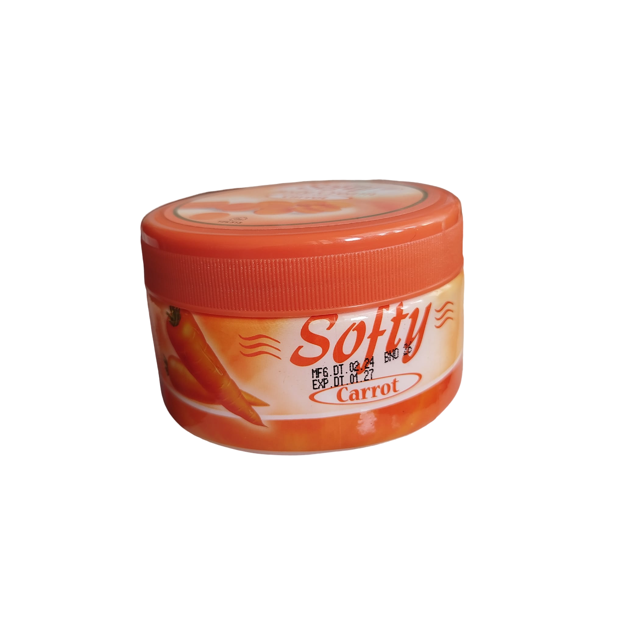 Softy CARROT Body Cream. Moisturizes, Smooths, Softens, Glows, Lightens Dark Spots, Marks, Blemishes & Imperfections.