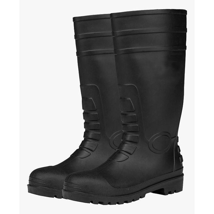 Fashion Industrial Black Steel Toe Gumboot