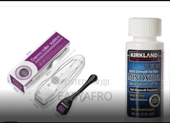 5% Minoxidil with Derma Roller.