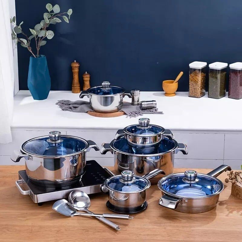 Marwa induction cookware set 72 pcs Stainless steel induction Marwa cookware set 72pcs