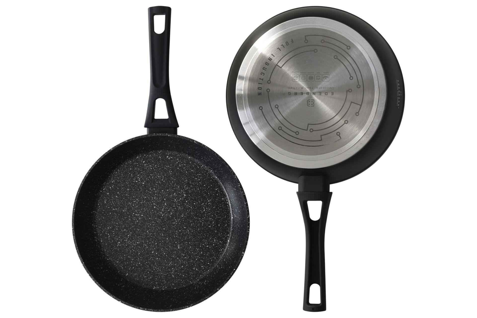 26cm Edenberg frying pan with induction base suitable for all types of electric cooker hobs gas glass ceramic halogen and induction burners