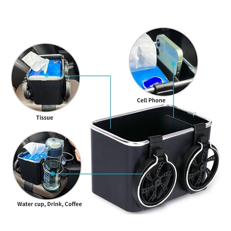 Multi-function Car Storage Box with Drink Holder Armrest Organizers Home Tissue Paper Case Car Interior Stowing Tidying  bin