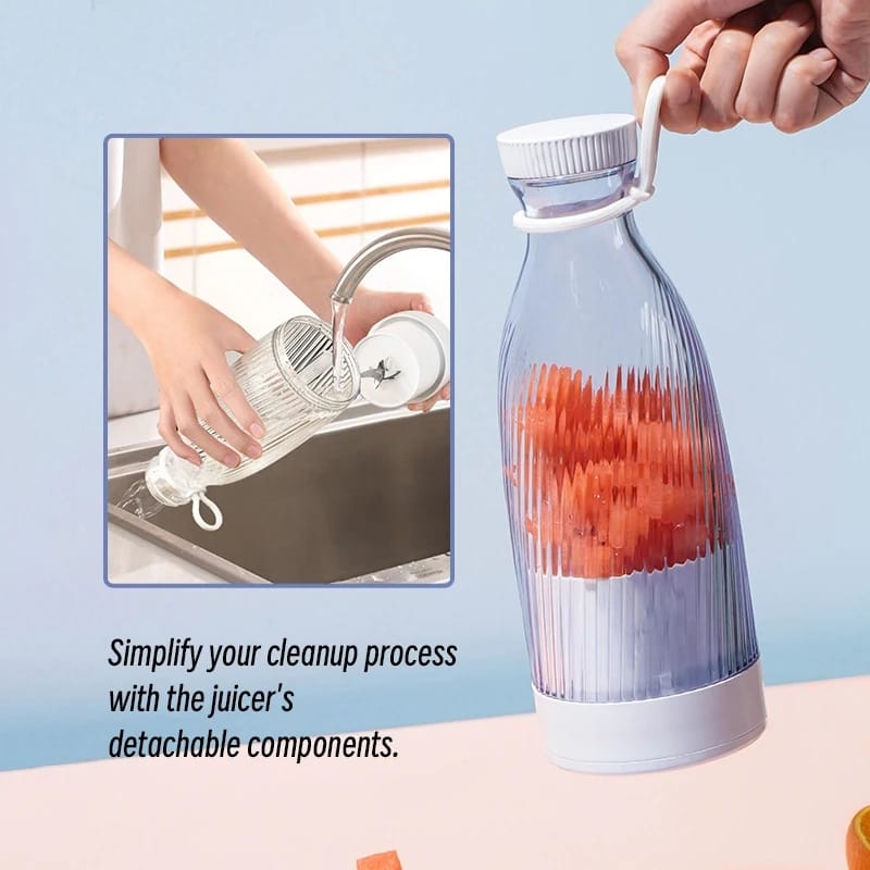 Portable Blender Bottle with a changer Bottom Lid