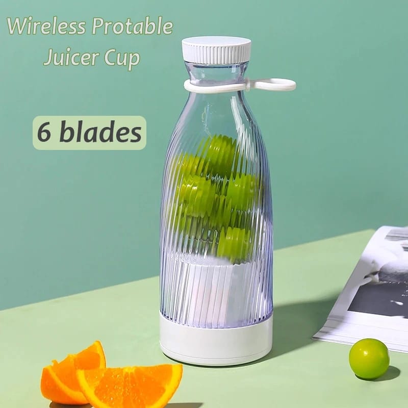 Portable Blender Bottle with a changer Bottom Lid