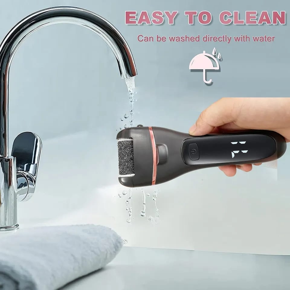 lus Remover for Feet, Rechargeable Pedicure Tools Foot Care Feet File, 13 in 1 Callous Remover Kit for Remove Cracked Heels and Dead Skin, with 3 Roller Heads 2 Speed, Battery Display