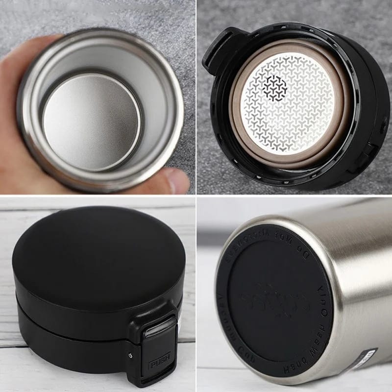 380ml Thermos Coffee Cup Tea Mug Double Layer Stainless Steel Vacuum Insulated Metal Thermos Outdoor Sports Water Bottle.