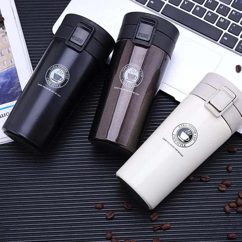 380ml Thermos Coffee Cup Tea Mug Double Layer Stainless Steel Vacuum Insulated Metal Thermos Outdoor Sports Water Bottle.