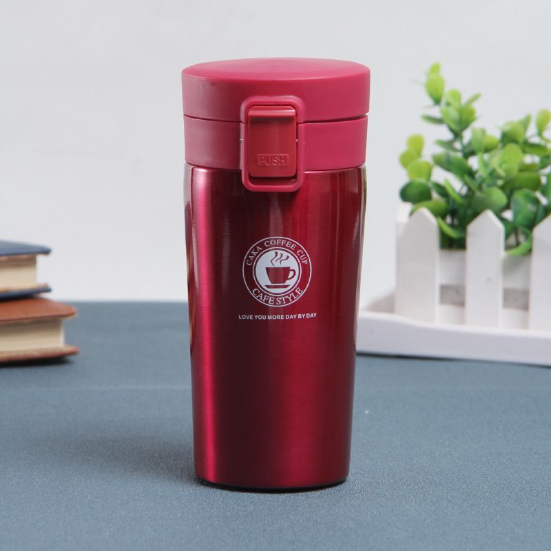 380ml Thermos Coffee Cup Tea Mug Double Layer Stainless Steel Vacuum Insulated Metal Thermos Outdoor Sports Water Bottle.