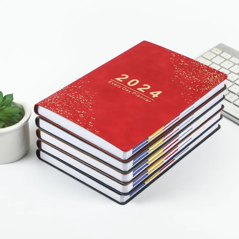 2024 Daily Planning Planner Agenda Book Writing Paper Notepad Schedule Yearly Paper Planner Paper Notepads