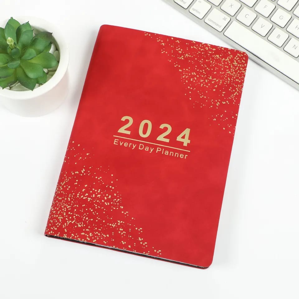 2024 Daily Planning Planner Agenda Book Writing Paper Notepad Schedule Yearly Paper Planner Paper Notepads