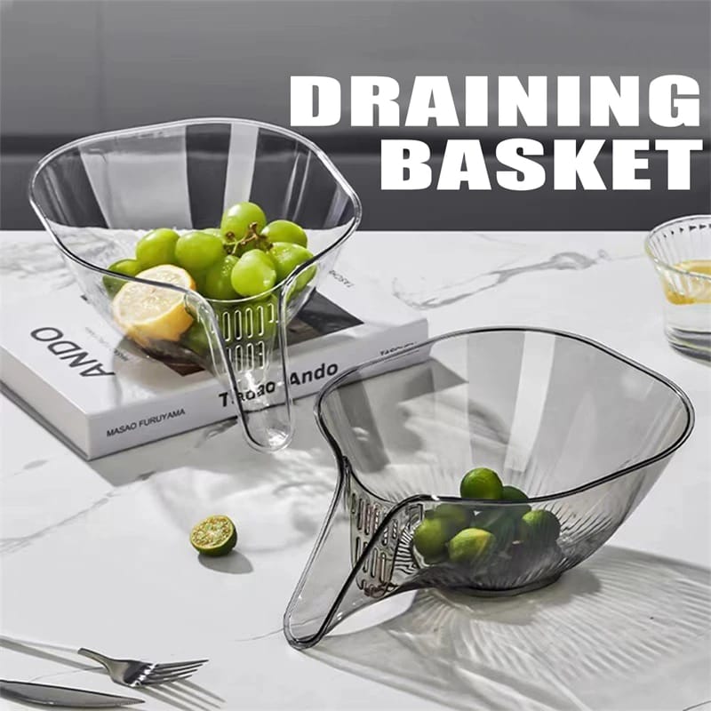 New Multifunctional Drain Basket Drain Bowl Household Sink Vegetable Basin Kitchen Rice Washing Machine Colander Fruit Plate