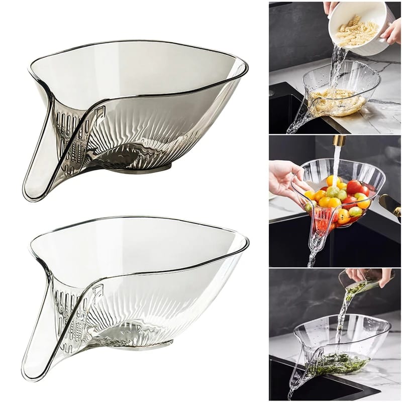 New Multifunctional Drain Basket Drain Bowl Household Sink Vegetable Basin Kitchen Rice Washing Machine Colander Fruit Plate
