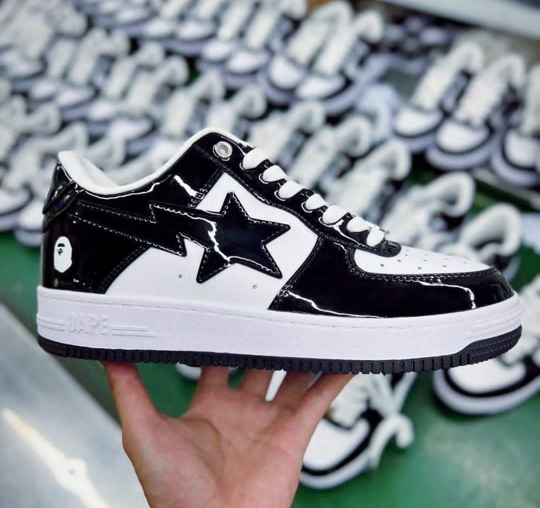 high quality bape star breathable sneaker shoes as pictured