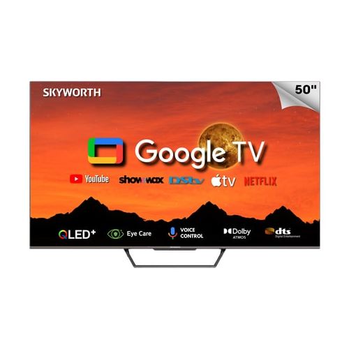 Skyworth 50SUE9500, 50″ 4K QLED 2022 Frameless Smart Android TV – Black