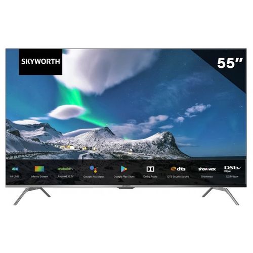 Skyworth 55G3A, 55″ 4K UHD Frameless Smart Android TV – Black