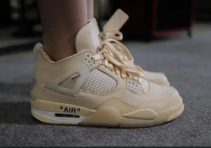 Jordan 4 Retro ''Off White Sail'' Unisex Shoes J4 Sneakers