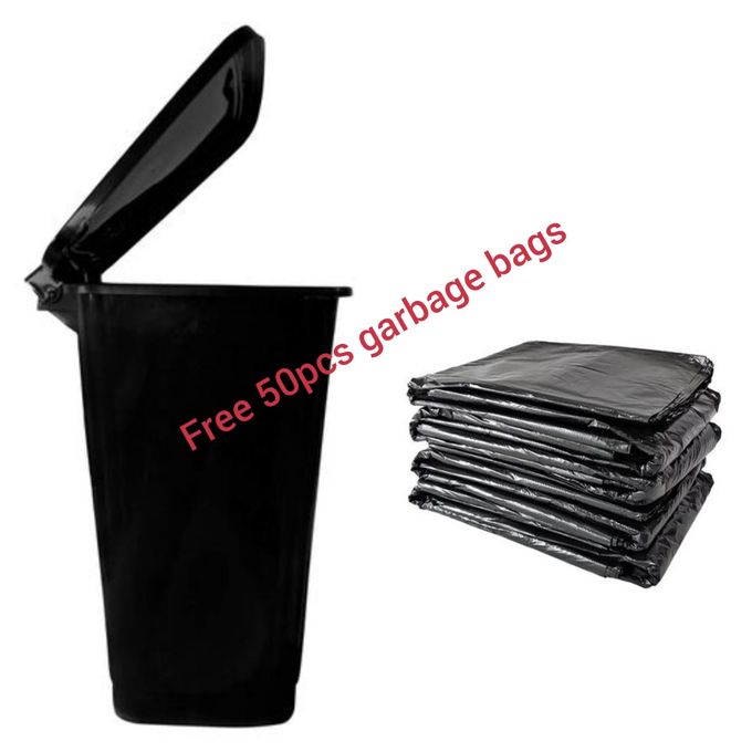 Giovanni Plastic Biohazard pedal dustbin 30+Free 50pcs garbage bags
