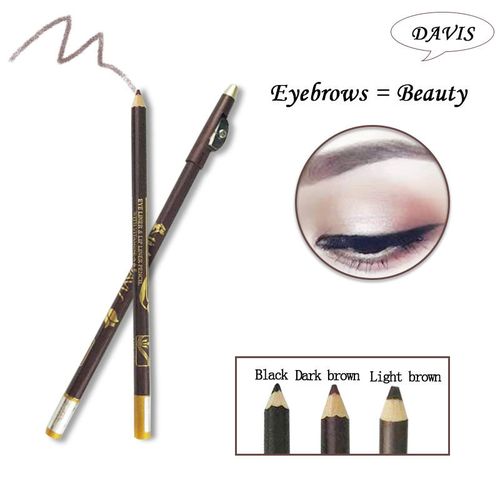 Davis 3pcs Eye And Lip Liner Pencil Black, Brown & Dark Brown