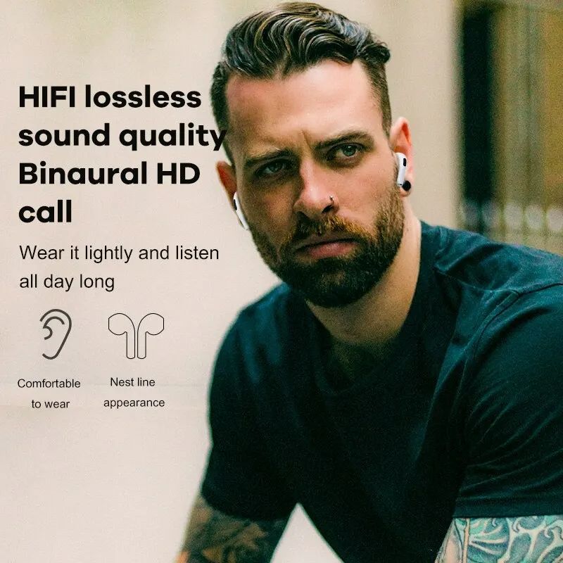 PRO 6 Wireless Bluetooth  Earphones 5.0 Bluetooth Protocol Earplug Type Strong Endurance Gaming Competitive Headphones TWS Running